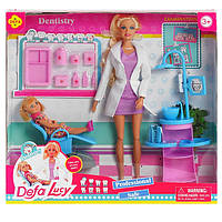 Кукла доктор стоматолог (кукла типа Барби, маленькая куколка, стоматологическое кресло, аксессуары) 8408