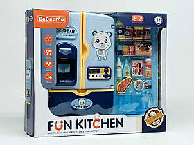 Холодильник для ляльки Synergy "Fun kitchen" з продуктами синій 6680A-2