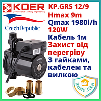 Підвищувальний безшумний насос для підвищення тиску води в квартирі у водопроводі KOER KP.GRS 12/9