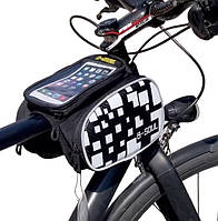 Сумка на раму під смартфон із боковинками 6,0-6,5 BAO-003 біла