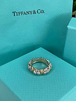 Брендовое кольцо Тиффани, позолота и серебро 925 пробы. Люкс качество