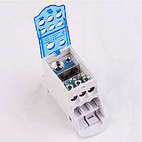 Блок розподільний РБД-125А на DIN-рейку TAKEL, затискачі клемні, клемник, з'єднувач, клема ТАКЕЛ