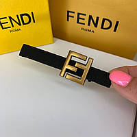 Заколка-крокодил для волос Фенди Fendi черного цвета с логотипом
