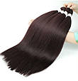 Канекалон Easy Braid однотонний каштановий Довжина 65 см Вага 90 грам Низькотемпературний 100-150°С 33#EZ, фото 2