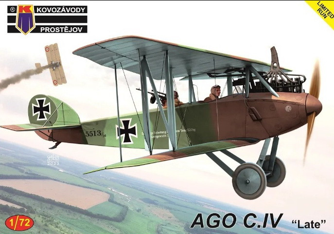 Пластикова модель 1/72 Kovozavody Prostejov 0398 німецький розвідник AGO C.IV “Late”