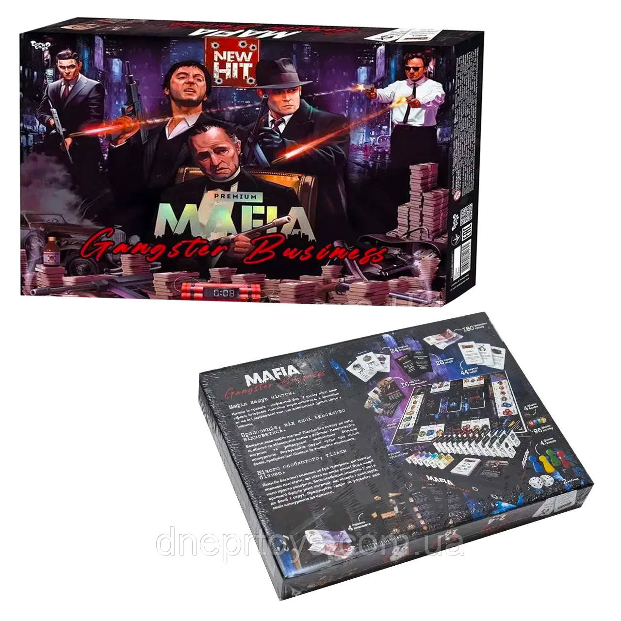 Настільна розважальна гра Мафія "MAFIA. Gangster Business. Premium" Danko Toys, 40*30*5см (MAF-03-01U), фото 1