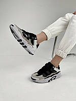 Adidas Nitebal Black White Beige кроссовки и кеды высокое качество Размер 41