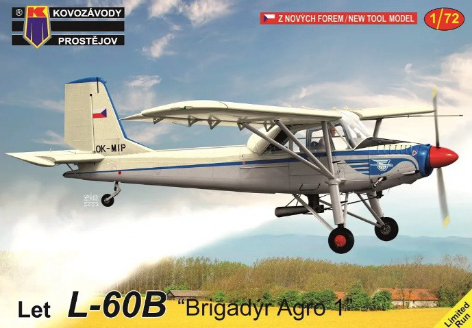 Пластикова модель 1/72 Kovozavody Prostejov 0393 Let L-60B "Brigad Interner Agro 1"