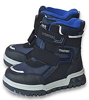 Детские зимние ботинки для мальчика на овчине ТОМ М 10806Д синие. Размеры 23,24,25,28