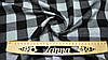Сорочкова тканина (легка байка) колір чорно-сірий принт клітинка (3,5 см), фото 4