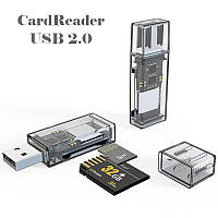 Кардрідер Card reader USB 2в1 microSD \ SDHS card