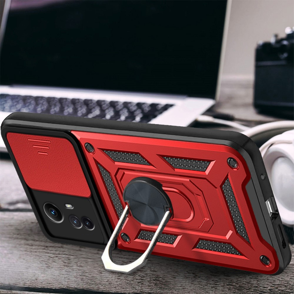 Чехол Hide Shield для Xiaomi Redmi Note 12S бампер противоударный с подставкой Red - фото 3 - id-p1929870268