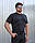 Футболка Стрейч вологовідвідна тканина Спорт чорна, фото 4