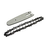 Шина 10 см + ланцюг Saw Chain (1/4 крок, 28 ланок, паз 1.1 мм), комплект 2в1 для пили, фото 2
