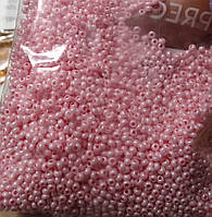 Бісер чеський рожевий 50 грам