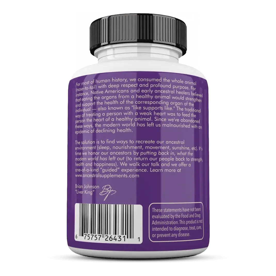 Ancestral Supplements Beef Brain / Говяжий мозг 180 капсул (ID
