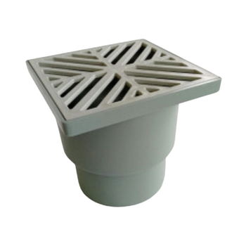 Трап душовий d110мм вертикаль.випуск пластик.решітка 150*150мм + гідрозатвор SantehPlast