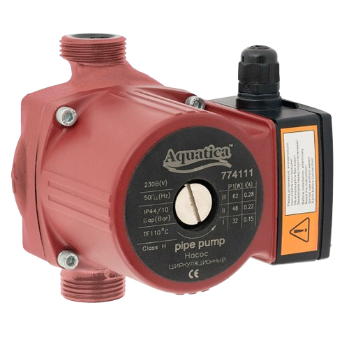Насос циркуляційний 245W 8м 200л/хв Ø2" 180мм + гайки Ø1¼" Aquatica