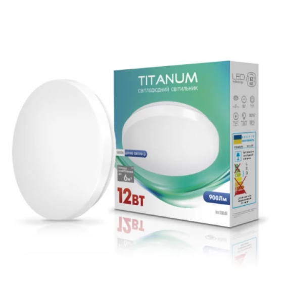 LED Світильник настінно-стельовий 12W 5000К 220V матовий TLCL-125M Titanum