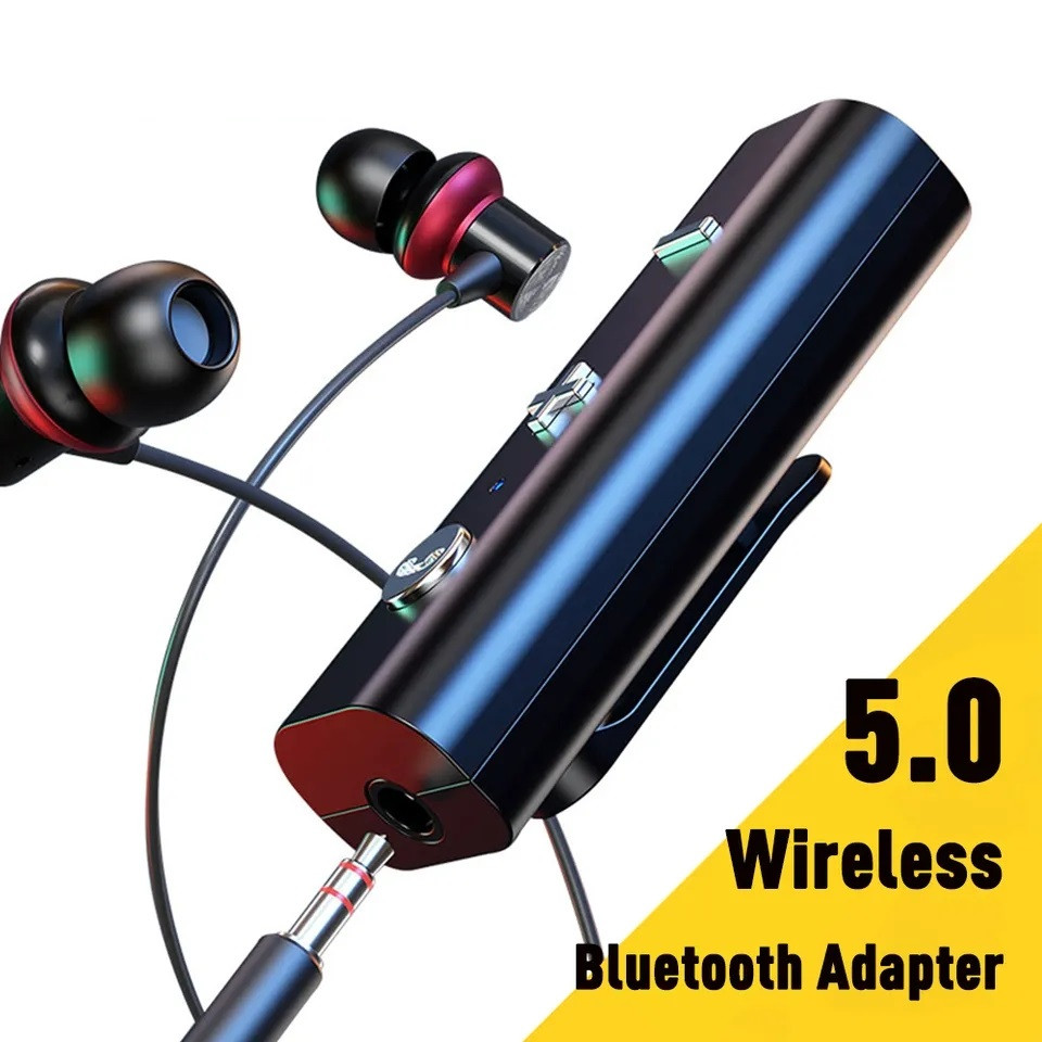 Приемник Essager Bluetooth v5.0 AUX-разъем 3.5 мм беспроводной адаптер музыкальный передатчик для авто - фото 1 - id-p1930665490