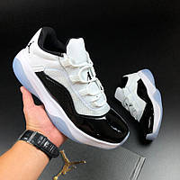 Мужские кроссовки Nike Air Jordan 11 cmft кожаные спортивные осенние белые черные