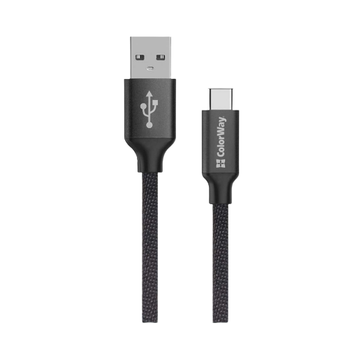 Кабель USB Type-C ColorWay CW-CBUC008-BK 2,4A 2м чорний, фото 1