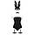 Еротичний ігровий костюм зайчики Obsessive Bunny costume, чорний SM, фото 5