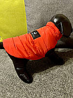 Жилет зимний размер L (длинна 30/42 объем) подкладка флис утепленный красного цвета для собак