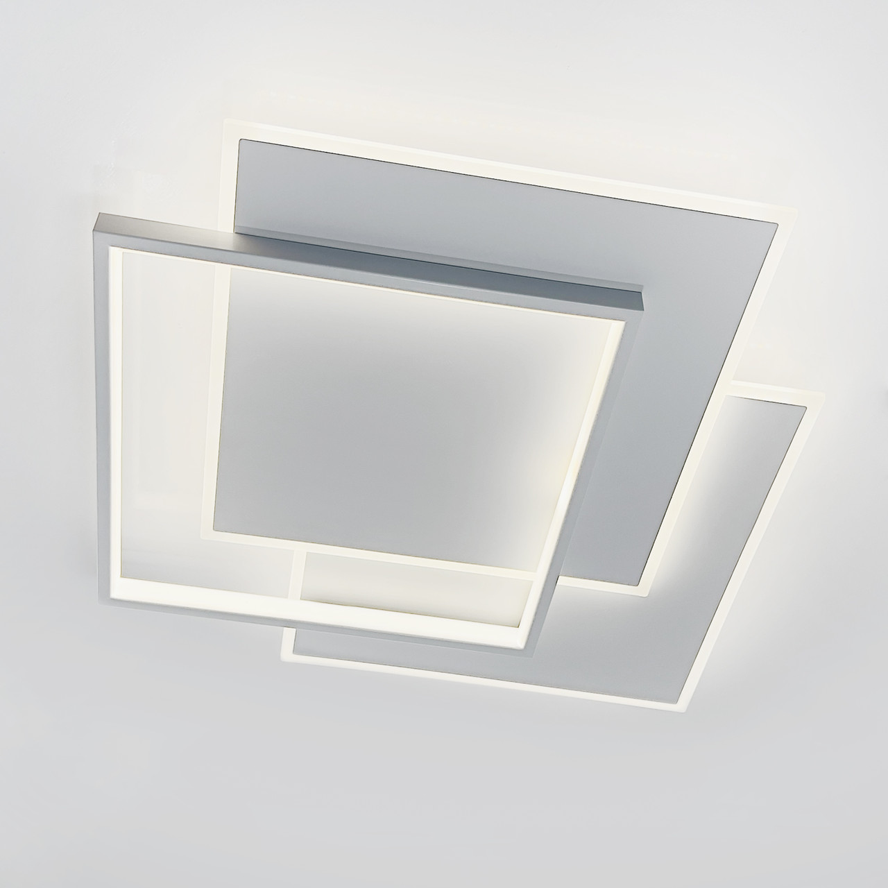Стельова LED люстра 80W, біла, квадратної форми до 18 м² VEGA Triple