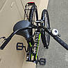Складаний велосипед Mustang Folding 24*2409 (фара) чорно салатовий, фото 8