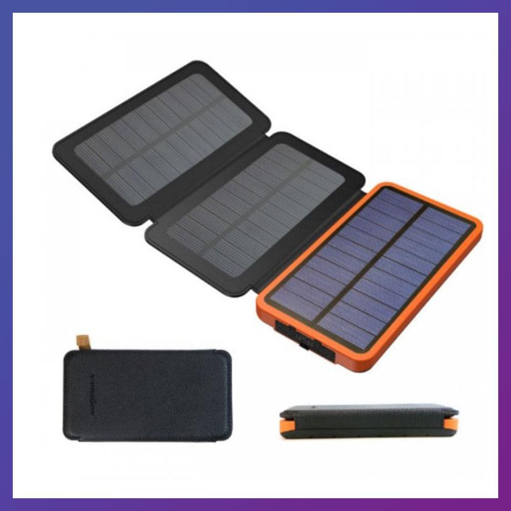 Повербанк сонячна батарея 20000 mAh Портативна батарея від сонця з ліхтариком + Подарунок