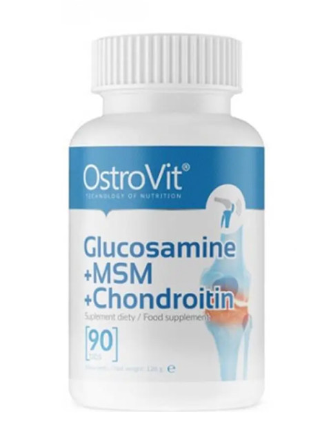 Хондропротектор Glucosamine + MSM + Chondroitin Ostrovit 90 таб Польща