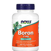 Бор, Boron, Now Foods, 3 мг, 250 капсул (NOW-01412)