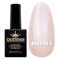 Гель-лак для дизайна "Aurora" Designer Professional c эффектом втирки, 9 мл. № 5