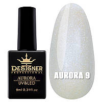 Гель-лак для дизайна "Aurora" Designer Professional c эффектом втирки, 9 мл. № 9