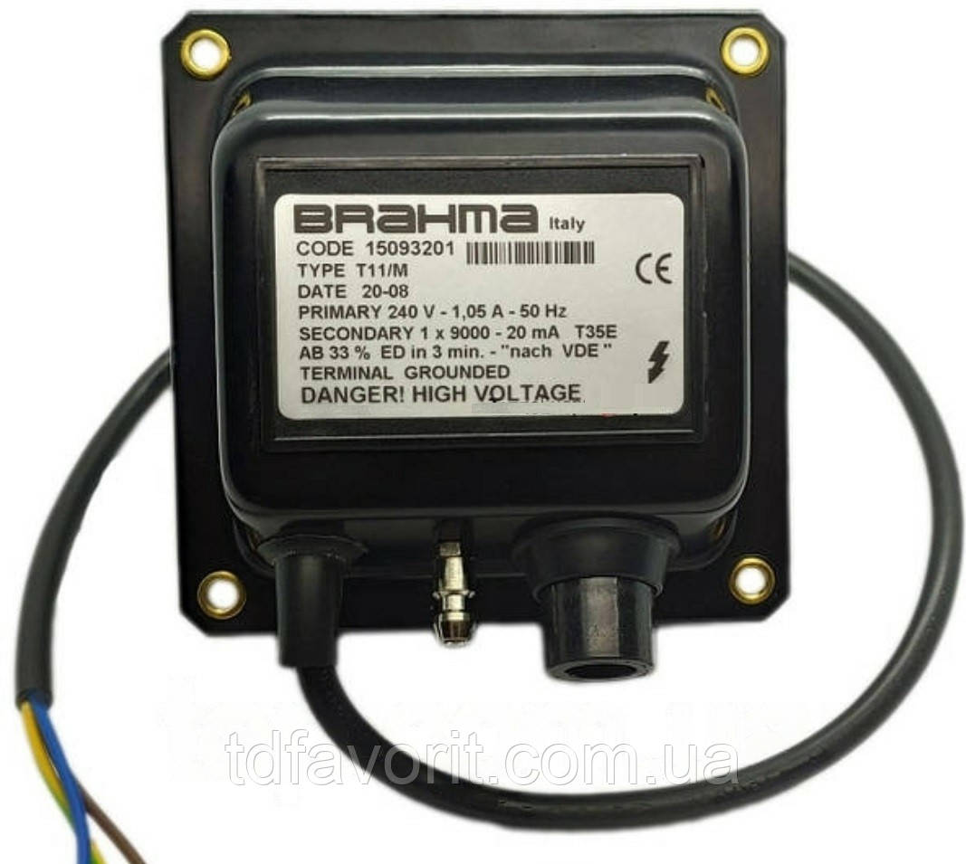 Трансформатор розпалювання BRAHMA T11/M 15093201 (15093001) 9kV 20mA ED33% 250VA