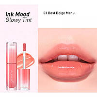 Peripera Ink Mood Glowy Tint 01 Best Beige Menu Рідкий тінт для губ, 4г