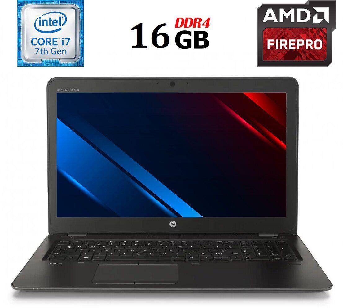 Ноутбук HP ZBook 15u G4/ 15.6" (1920x1080)/ Core i7-7500U/ 16 GB RAM/ 250 GB SSD/ FirePro W4190M 2GB