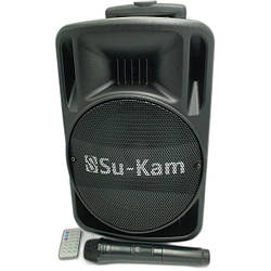 Bluetooth-Колонка на коліщатках Su-Kam BT-100D, радіомікрофон, ПУ, 500 Вт