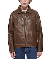 Спортивная куртка Levi's Faux Leather Jacket w/ Laydown Collar Saddle Доставка з США від 14 днів - Оригинал