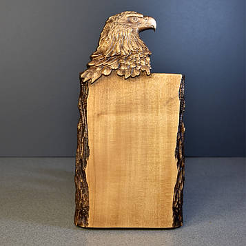 Дошка обробна дерев'яна з орлом. Розмір 15  х 28 см. Код/Артикул 120