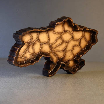 Блюдо для подачі Карта України дерев'яне, різьблене 17 х 31 см. Мінажниця Код/Артикул 220-1