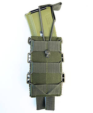 Підсумок відкритий каркасний для 1 магазину АК ТТХ Cordura 500D олива, фото 2