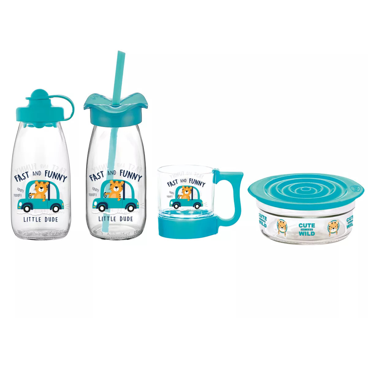 Набір дитячого посуду Vittora Boby VT-712010-B 4 предмети бірюзовий 4606503