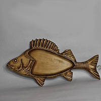 Менажница-рыба деревянная тарелка резная. Селедница Размер 10 х 20 см. Код/Артикул 142 204