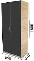 Шафа 2Д Еко 800х470 h1800 Еко Viorina-Deko, фото 3