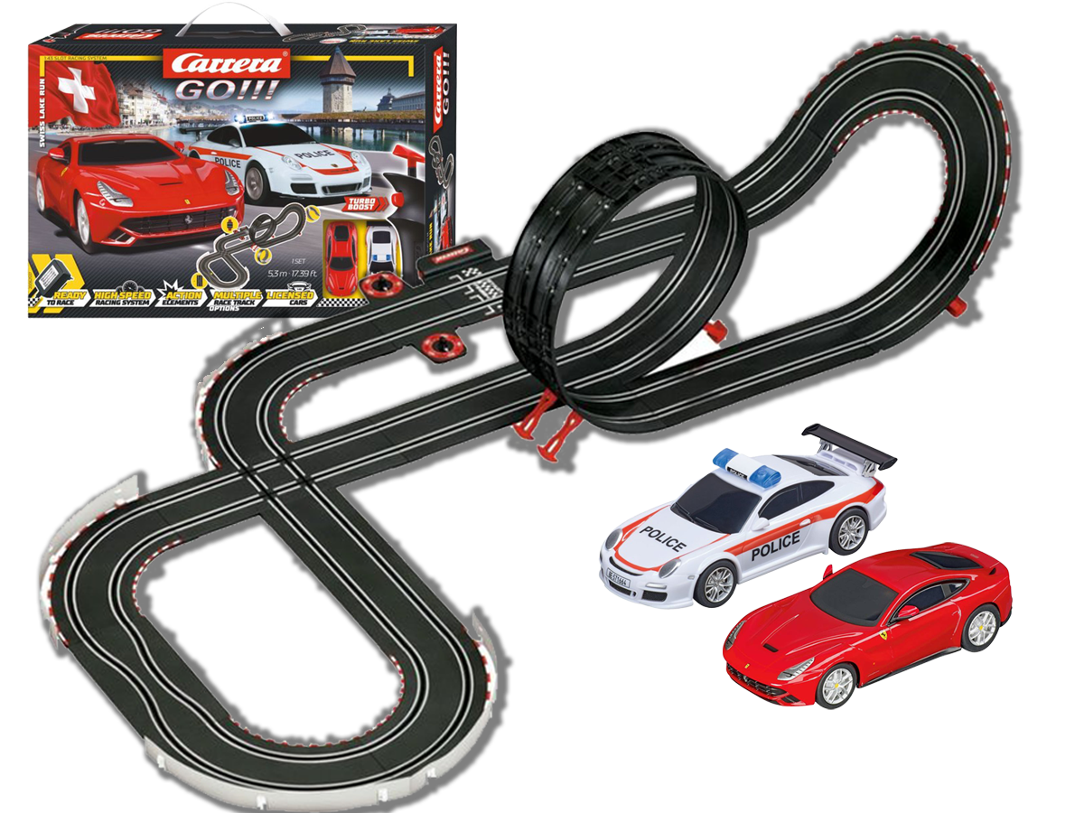 Автотрек Carrera Go Тачки Ракетний гонщик на Ferrari та поліцейський Porsche 5,5 м
