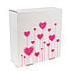 Самозбірна коробка 260х260х90 "Рожеві серця", біла, фото 3