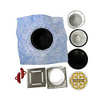 Горизонтальний трап для душу PYS Floor Drain 10х10 см, малюнок решітки лінія Evimetal, фото 4
