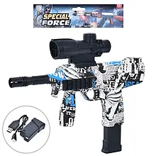 Дитячий іграшковий автомат з акумулятором Uzi (стріляє пластиковими та гідрогелевими кульками Orbeez)